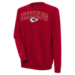 Kansas City Chiefs Antigua Victory Chenille Pullover Sweatshirt Red