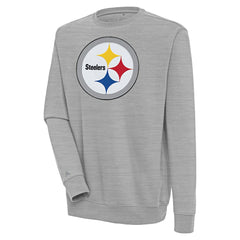 Pittsburgh Steelers Antigua Victory Pullover Sweatshirt Heather Gray