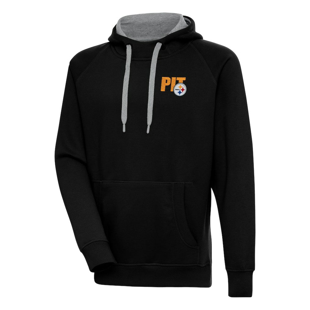Pittsburgh Steelers Antigua Victory Pullover Hoodie Black