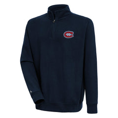 Montreal Canadiens Antigua Victory Quarter-Zip Pullover Top - Navy - NHL 200570757
