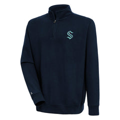 Seattle Kraken Antigua Victory Quarter-Zip Pullover Top - Navy - NHL 200570792