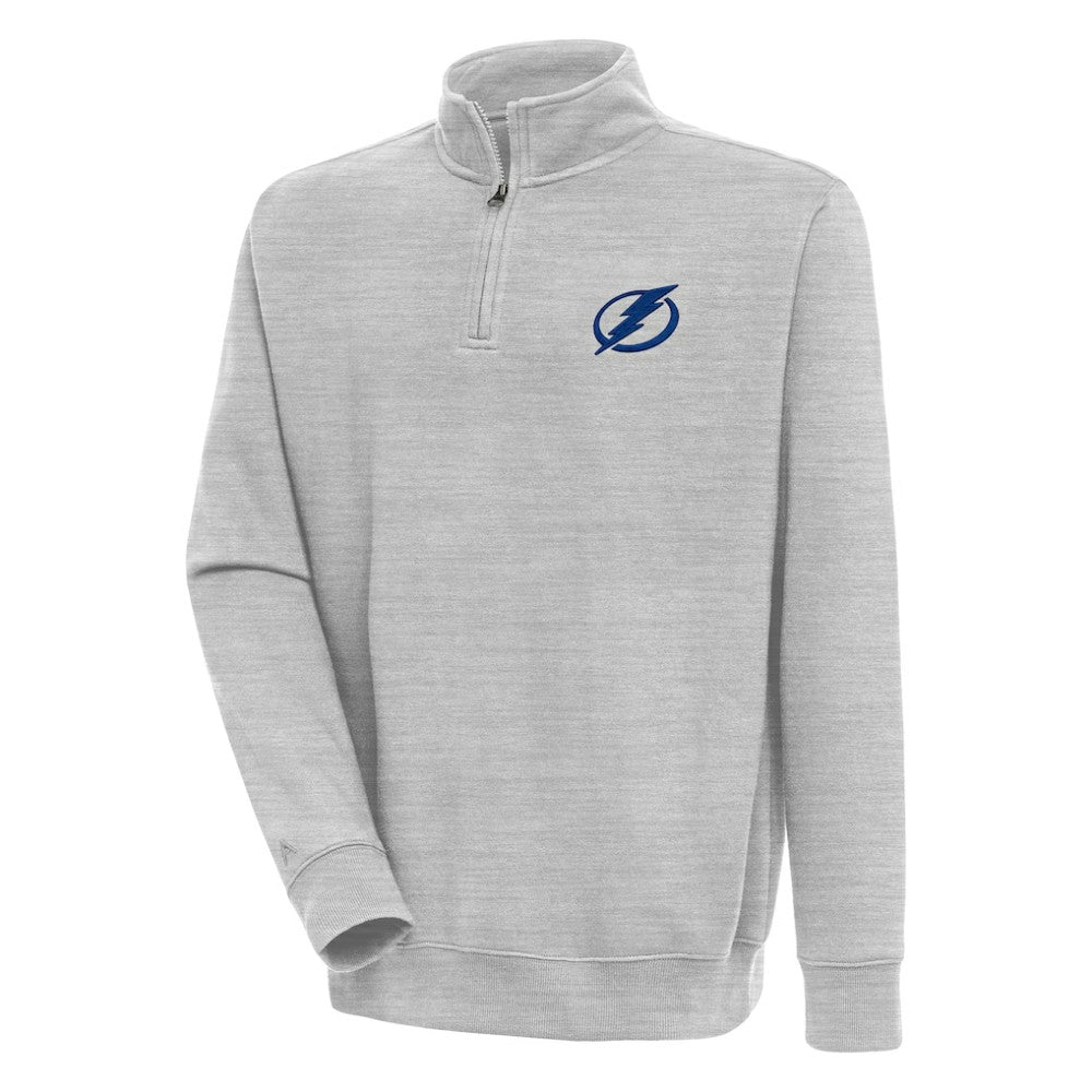Tampa Bay Lightning Antigua Victory Quarter-Zip Pullover Top - Heather Gray - NHL 200570797