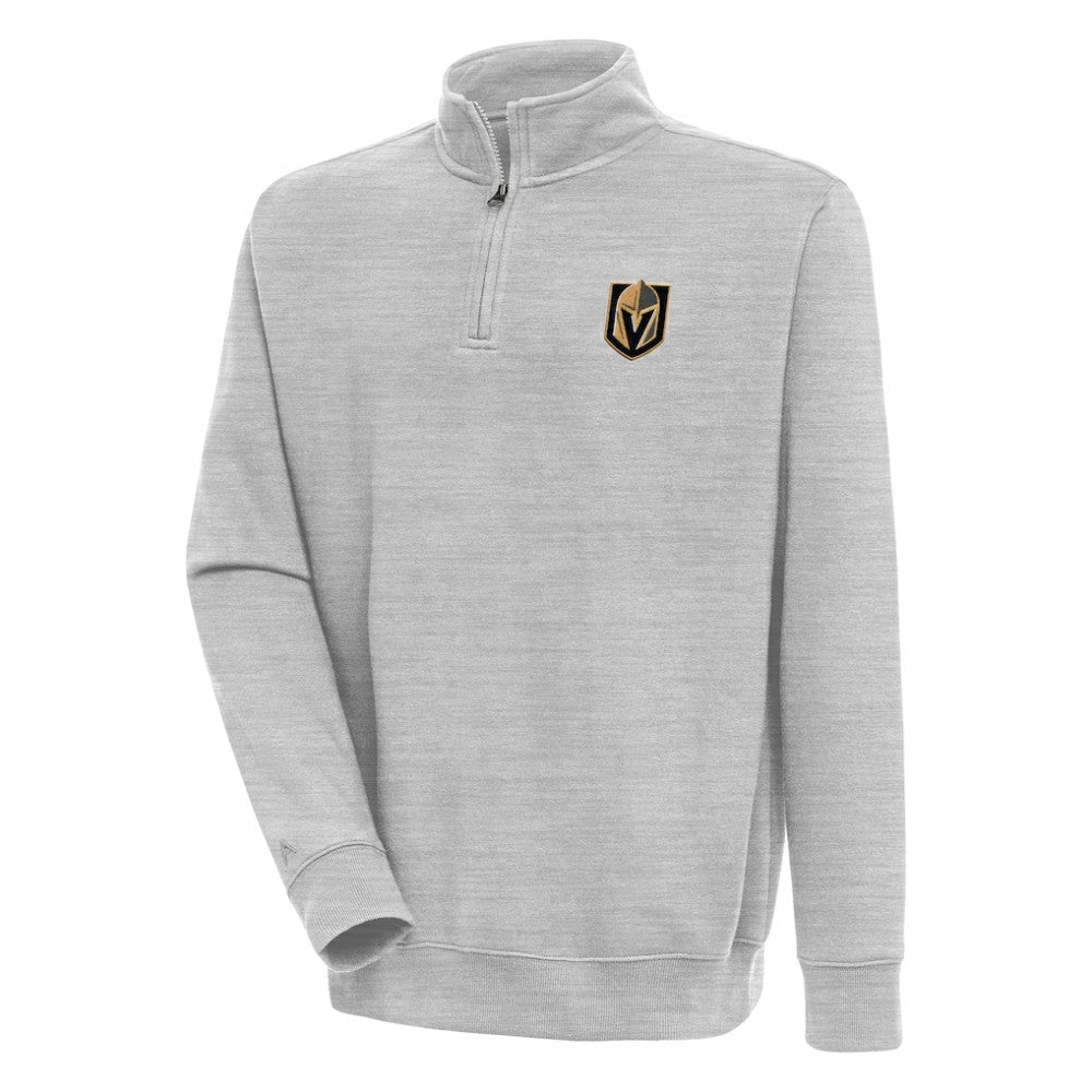 Vegas Golden Knights Antigua Victory Quarter-Zip Pullover Top - Heather Gray - NHL 200570802
