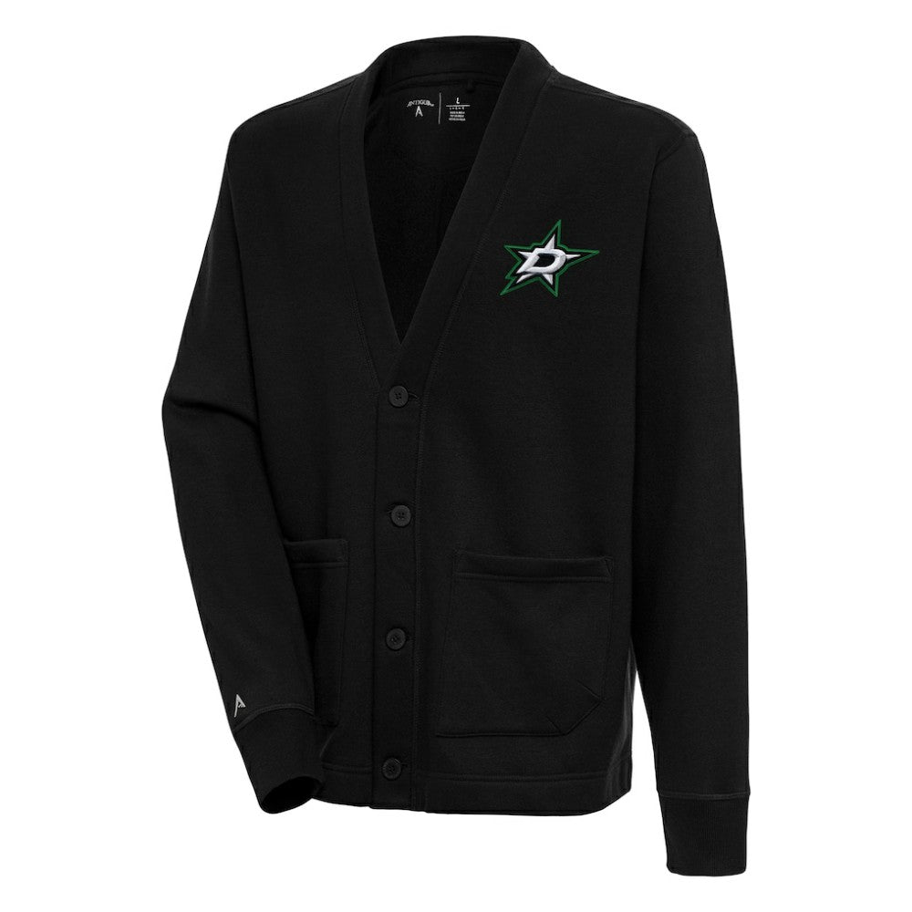 Dallas Stars Antigua Victory Cardigan - Black - NHL 200570867