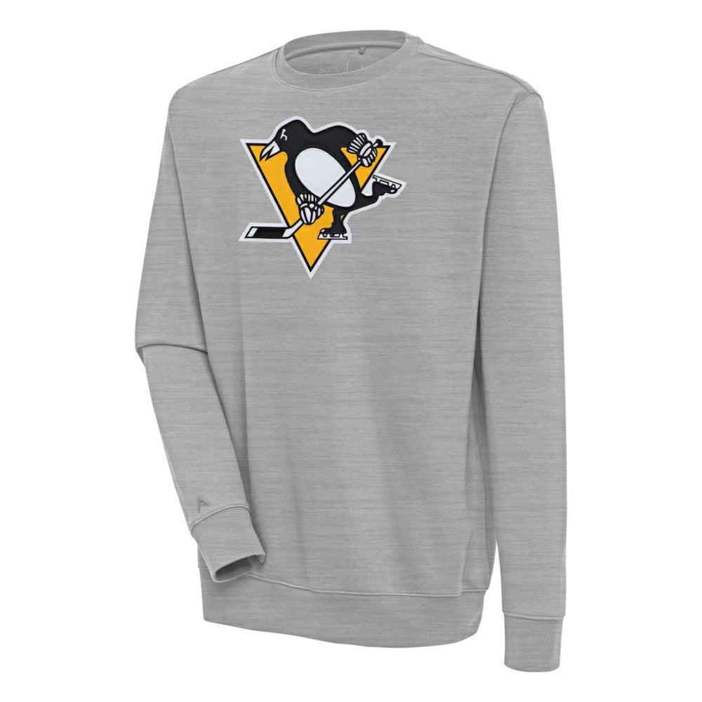 Pittsburgh Penguins Antigua Victory Pullover Sweatshirt - Heather Gray - NHL 200571216