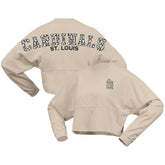 St. Louis Cardinals Fanatics Women's Long Sleeve Cropped Jersey T-Shirt - Cream - Fanatics Discount