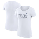 Detroit Tigers G-III 4Her by Carl Banks Women's Super-Slim Fit Lightweight Dot Print T-Shirt - White - MLB Discount