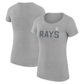 Tampa Bay Rays G-III 4Her by Carl Banks Women's Super-Slim Fit Lightweight Dot Print T-Shirt - Gray - MLB Sale