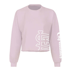 St. Louis Cardinals Fanatics Women's Cropped Slouchy Long Sleeve T-Shirt - Pink - Fanatics Sale