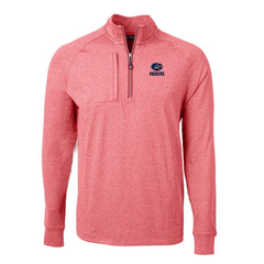 Green Bay Packers Cutter & Buck Big & Tall Adapt Eco Knit Quarter-Zip Pullover Top Heather Red