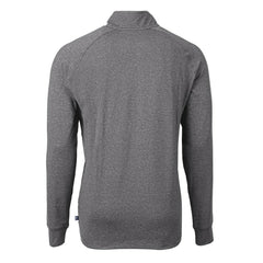 Washington Commanders Cutter & Buck Big & Tall Adapt Eco Knit Quarter-Zip Pullover Top Heather Black