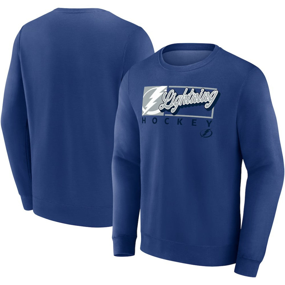 Tampa Bay Lightning Fanatics Focus Fleece Pullover Sweatshirt - Blue - NHL 200582294