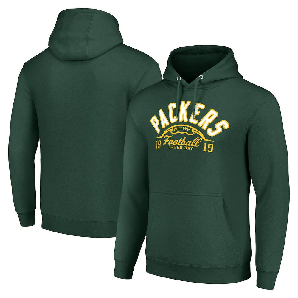Green Bay Packers Starter Unisex Half Ball Team Fleece Pullover Hoodie Green
