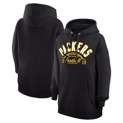 Green Bay Packers Starter Unisex Half Ball Team Fleece Pullover Hoodie Black