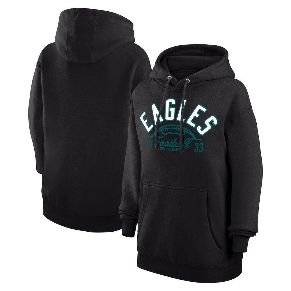Philadelphia Eagles Starter Unisex Half Ball Team Fleece Pullover Hoodie Black