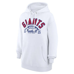 New York Giants Starter Unisex Half Ball Team Fleece Pullover Hoodie White