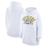 Pittsburgh Steelers Starter Unisex Half Ball Team Fleece Pullover Hoodie White