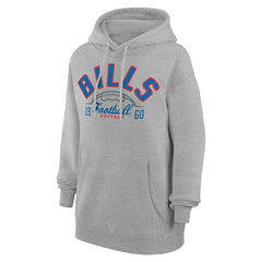 Buffalo Bills Starter Unisex Half Ball Team Fleece Pullover Hoodie Heather Gray