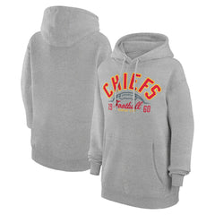 Kansas City Chiefs Starter Unisex Half Ball Team Fleece Pullover Hoodie Heather Gray