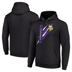 Minnesota Vikings Starter Unisex Color Scratch Fleece Pullover Hoodie Black