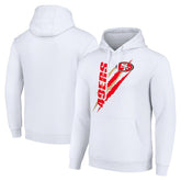 San Francisco 49ers Starter Unisex Color Scratch Fleece Pullover Hoodie White