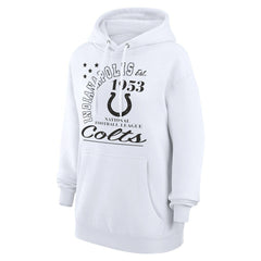 Indianapolis Colts Starter Unisex Arch Team Fleece Pullover Hoodie White