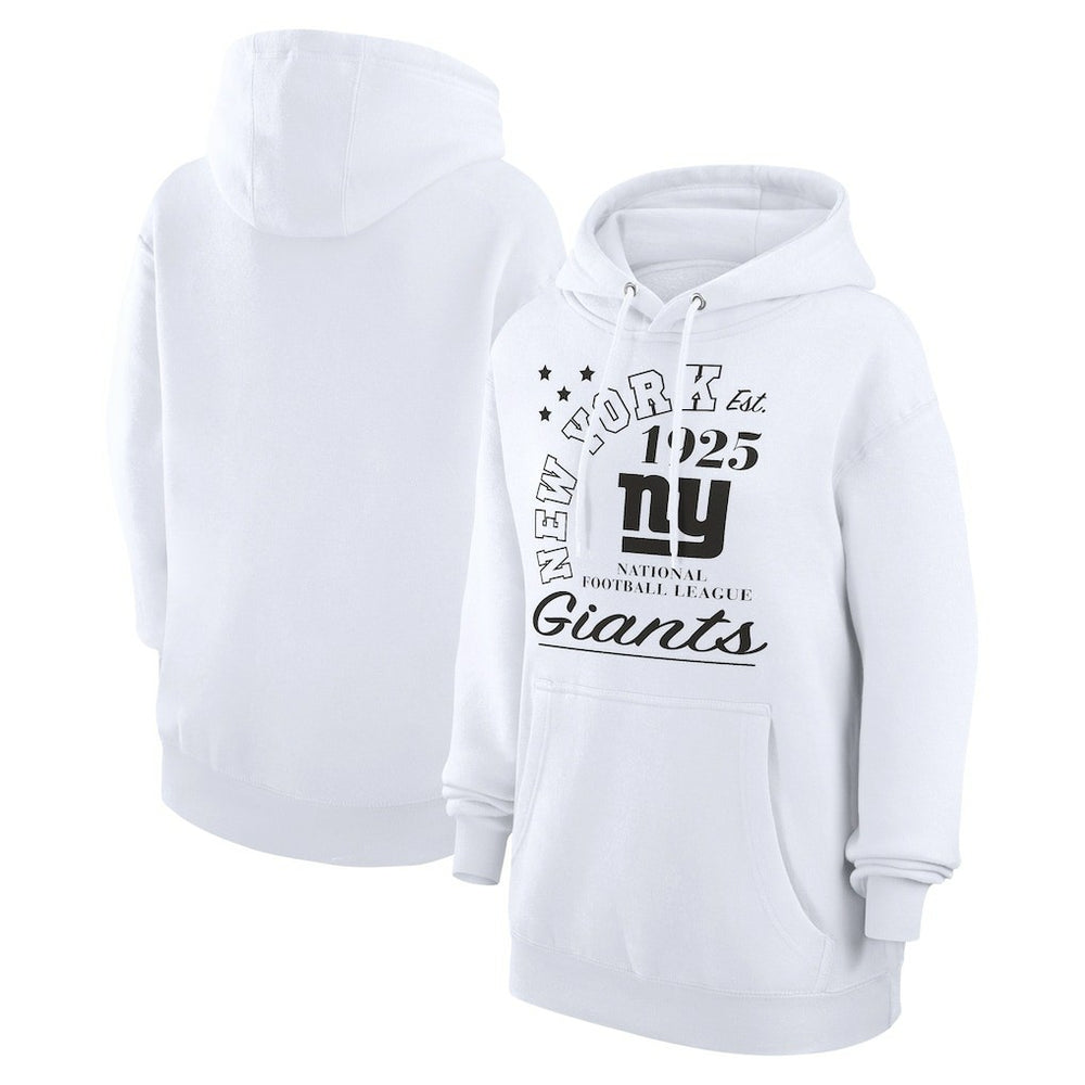 New York Giants Starter Unisex Arch Team Fleece Pullover Hoodie White
