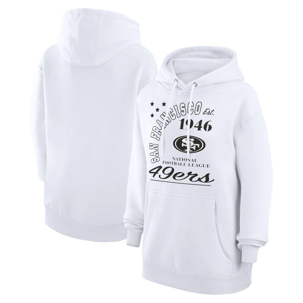 San Francisco 49ers Starter Unisex Arch Team Fleece Pullover Hoodie White