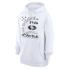 San Francisco 49ers Starter Unisex Arch Team Fleece Pullover Hoodie White