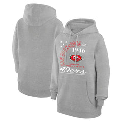 San Francisco 49ers Starter Unisex Arch Team Fleece Pullover Hoodie Heather Gray