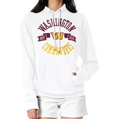 Washington Commanders G-III 4Her by Carl Banks Women's City Graphic Team Fleece Pullover Hoodie White