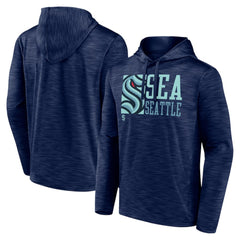 Seattle Kraken Fanatics Never Quit Pullover Hoodie - Deep Sea Blue - NHL 200590073