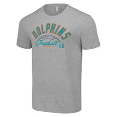 Miami Dolphins Starter Half Ball Team T-Shirt Heather Gray