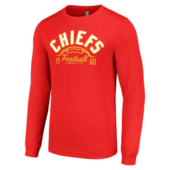 Kansas City Chiefs Starter Half Ball Team Long Sleeve T-Shirt Red