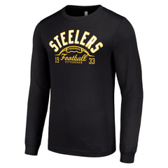 Pittsburgh Steelers Starter Half Ball Team Long Sleeve T-Shirt Black