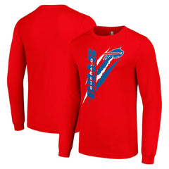 Buffalo Bills Starter Color Scratch Long Sleeve T-Shirt Red