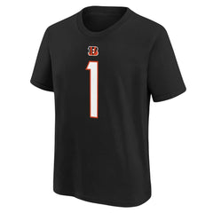 Nike Ja'Marr Chase Cincinnati Bengals Preschool Player Name & Number T-Shirt Black