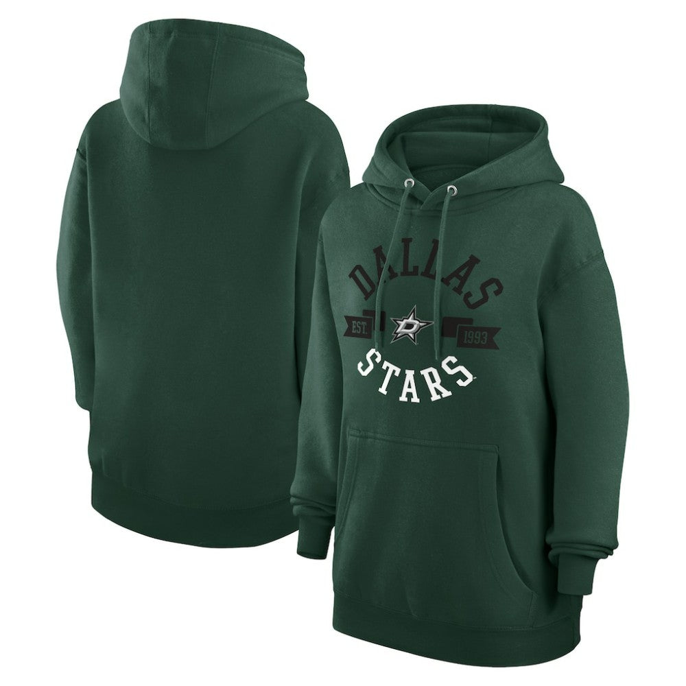 Dallas Stars G-III 4Her by Carl Banks Women's City Graphic Fleece Pullover Hoodie - Green - NHL 200592867