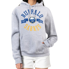 Buffalo Sabres G-III 4Her by Carl Banks Women's City Graphic Fleece Pullover Hoodie - Heather Gray - NHL 200592896