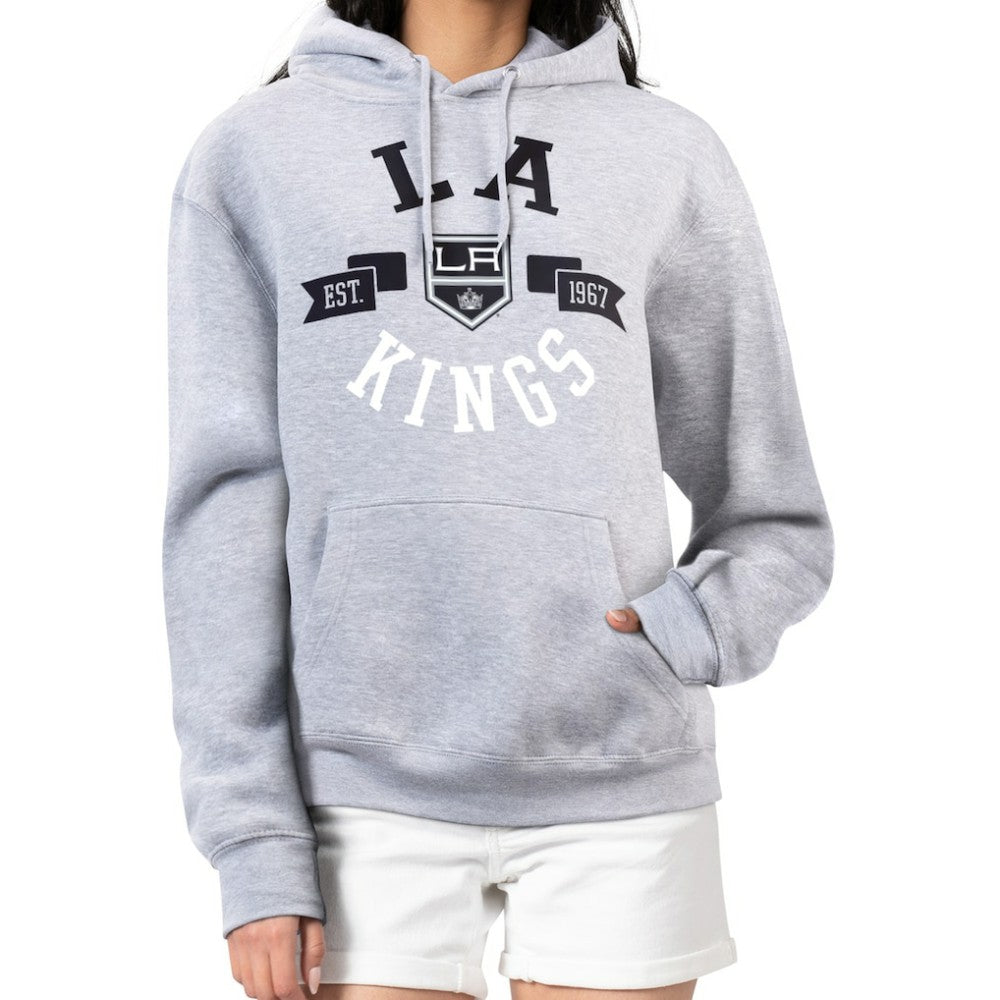 Los Angeles Kings G-III 4Her by Carl Banks Women's City Graphic Fleece Pullover Hoodie - Heather Gray - NHL 200592911