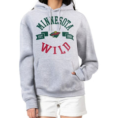 Minnesota Wild G-III 4Her by Carl Banks Women's City Graphic Fleece Pullover Hoodie - Heather Gray - NHL 200592913