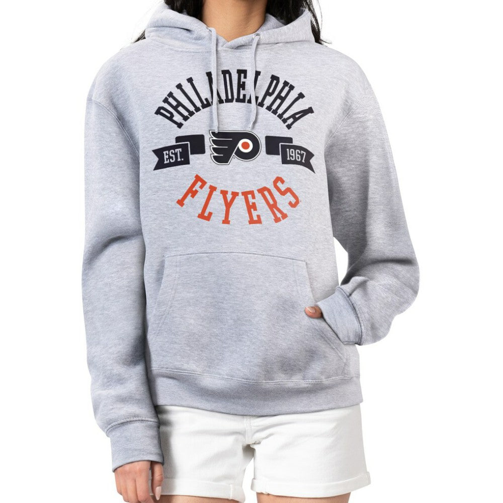 Philadelphia Flyers G-III 4Her by Carl Banks Women's City Graphic Fleece Pullover Hoodie - Heather Gray - NHL 200592926