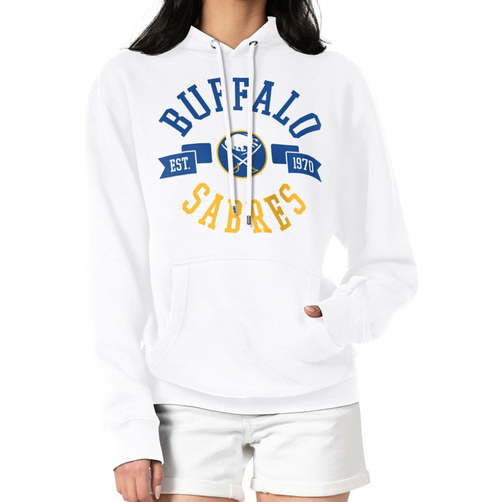 Buffalo Sabres G-III 4Her by Carl Banks Women's City Graphic Fleece Pullover Hoodie - White - NHL 200592945