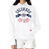 Columbus Blue Jackets G-III 4Her by Carl Banks Women's City Graphic Fleece Pullover Hoodie - White - NHL 200592950