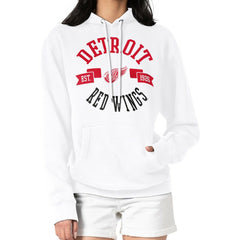 Detroit Red Wings G-III 4Her by Carl Banks Women's City Graphic Fleece Pullover Hoodie - White - NHL 200592952