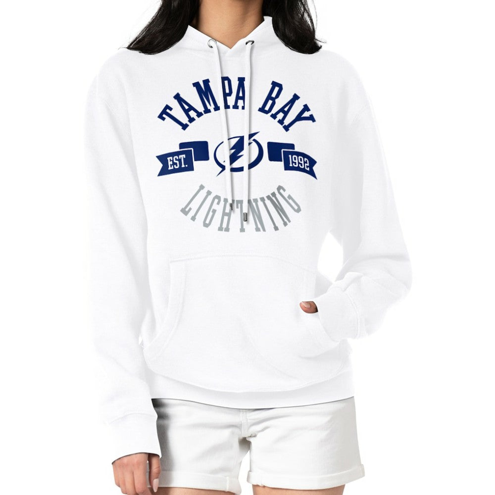 Tampa Bay Lightning G-III 4Her by Carl Banks Women's City Graphic Fleece Pullover Hoodie - White - NHL 200592969