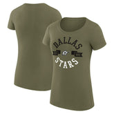 Dallas Stars G-III 4Her by Carl Banks Women's Super-Slim Fit Lightweight City Graphic Sport Crewneck T-Shirt - Green - NHL 200593001