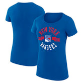 New York Rangers G-III 4Her by Carl Banks Women's Super-Slim Fit Lightweight City Graphic Sport Crewneck T-Shirt - Royal - NHL 200593006