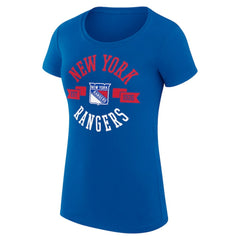 New York Rangers G-III 4Her by Carl Banks Women's Super-Slim Fit Lightweight City Graphic Sport Crewneck T-Shirt - Royal - NHL 200593006