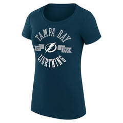 Tampa Bay Lightning G-III 4Her by Carl Banks Women's Super-Slim Fit Lightweight City Graphic Sport Crewneck T-Shirt - Navy - NHL 200593013
